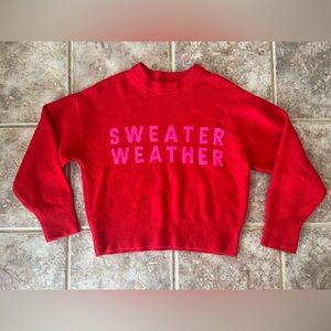 A New Day ‘Sweater Weather’ Red and Pink Crew Neck Sweater
